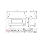 بخاری گازی شومینه ای نیک کالا مدل سیما MC22 - تصویر 2